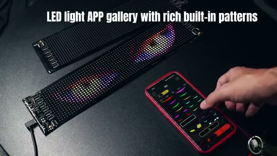 iPixel Color app gallery of ready-made LED patterns