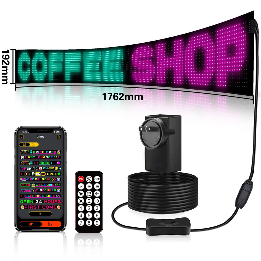 70 inch PIXELLAB Soft LED Sign with remote and app
